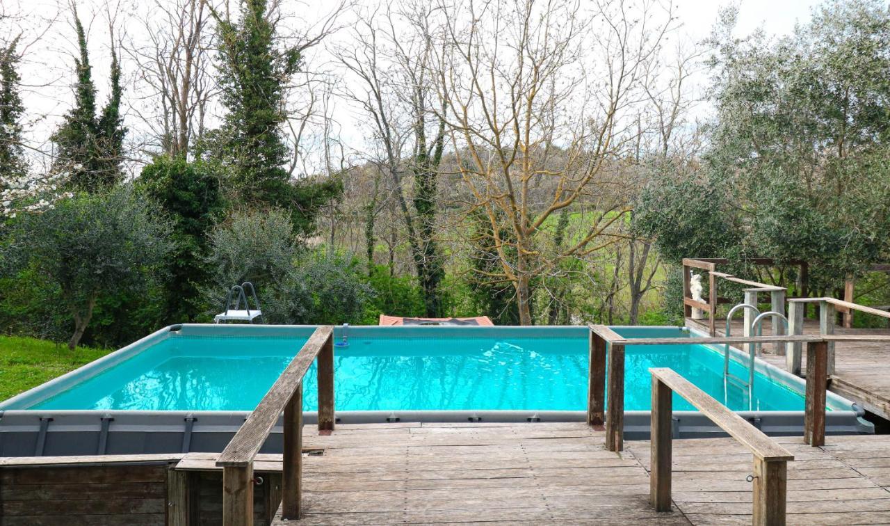 فيلا توريتا دي سيينافي Casale Val D' Orcia- Relax E Lusso In Piscina المظهر الخارجي الصورة
