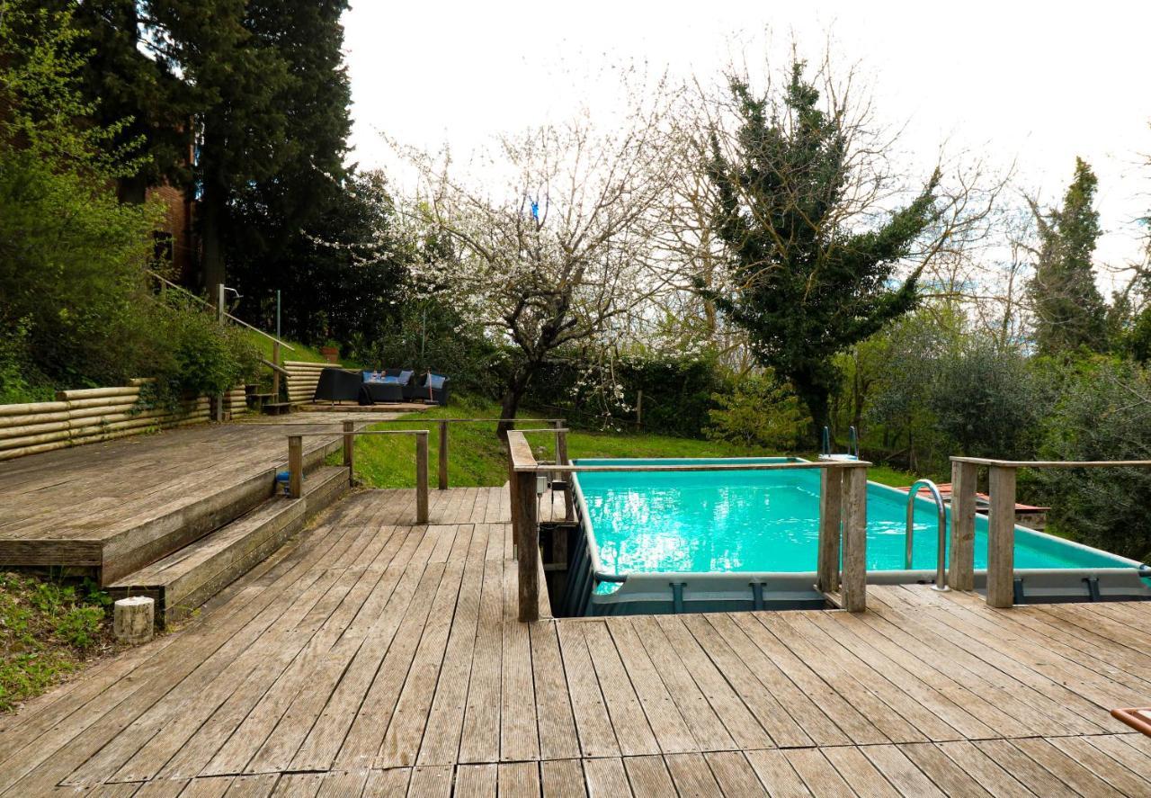 فيلا توريتا دي سيينافي Casale Val D' Orcia- Relax E Lusso In Piscina المظهر الخارجي الصورة